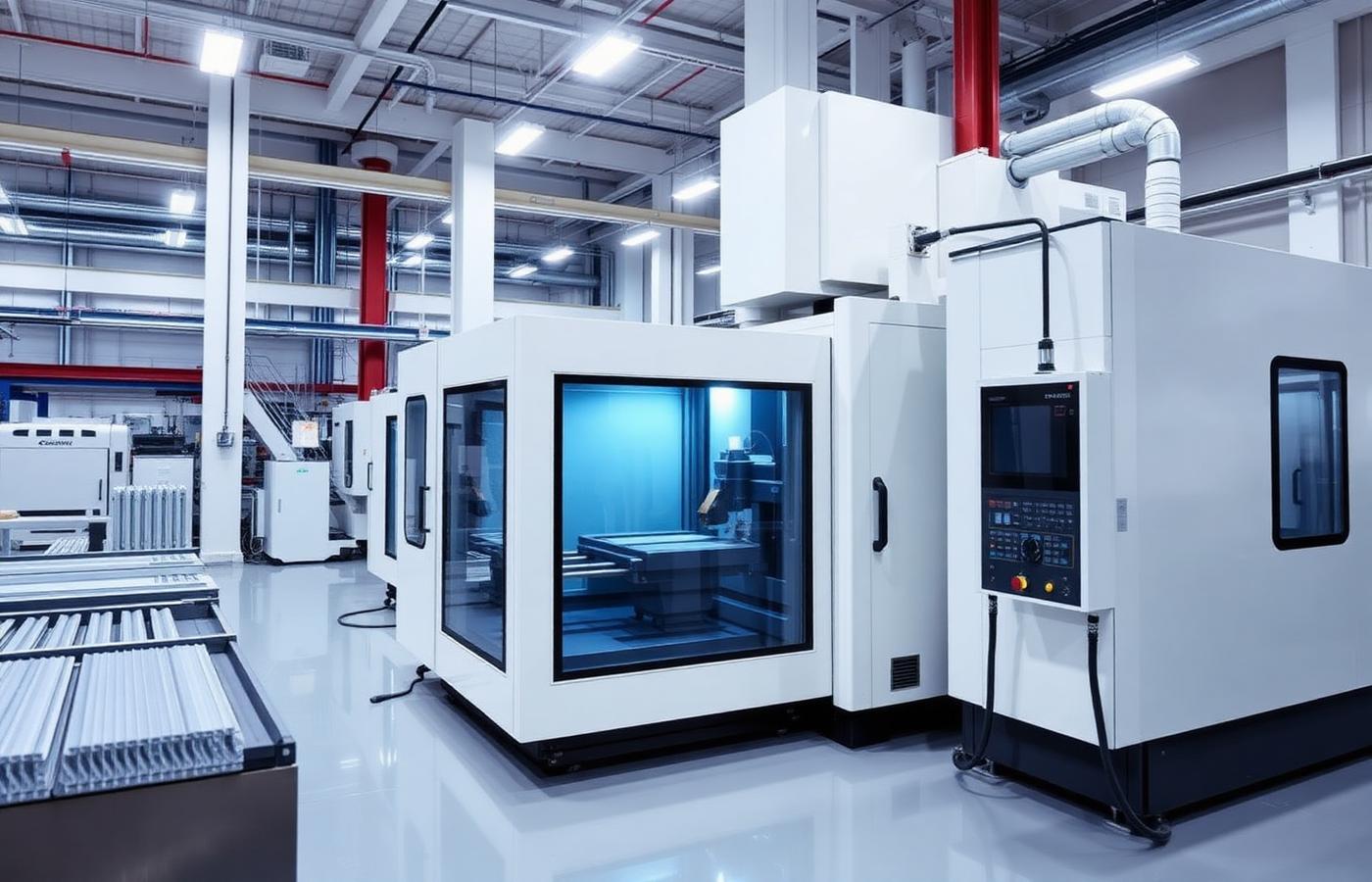 Precision CNC machinery inside a ProSill partner window factory