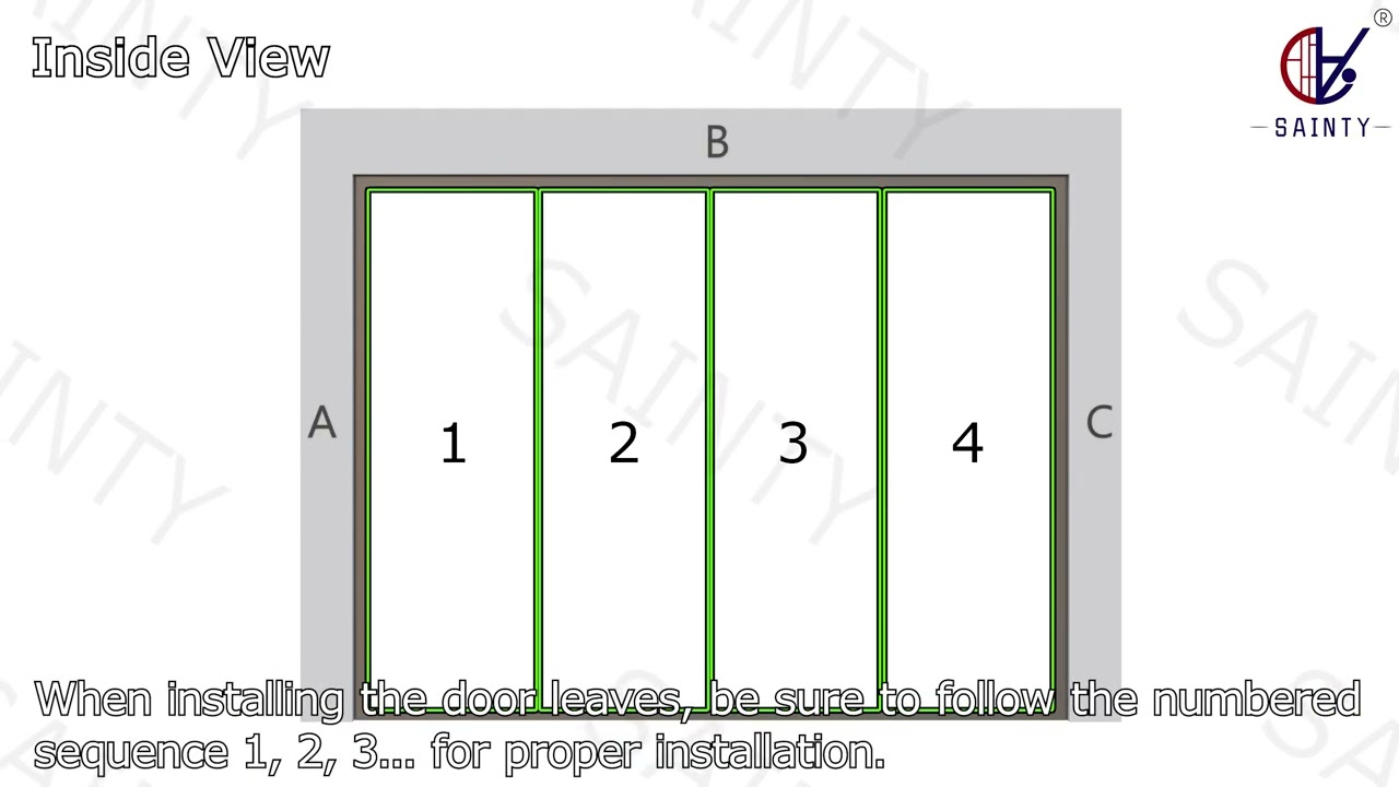 Watch: SAINTY™ Energy Efficient Aluminum Bi-Fold Door Precision Installation Guide