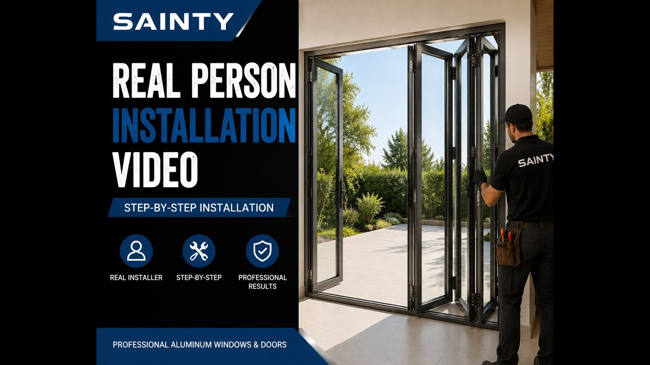 Watch: SAINTY™ Hurricane-Rated Aluminum Bi-Fold Doors Installation and Performance Testing